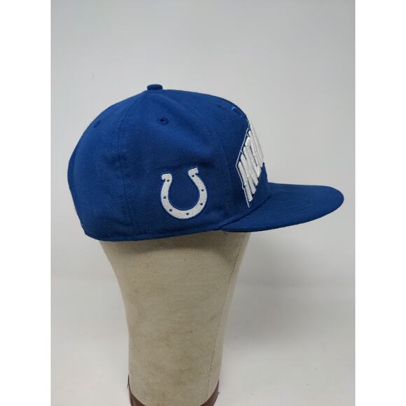 NFL Indianapolis Colts New Era 59Fifty Fitted Hat Size 7 1/8 Blue Embroidered - Picture 6 of 12